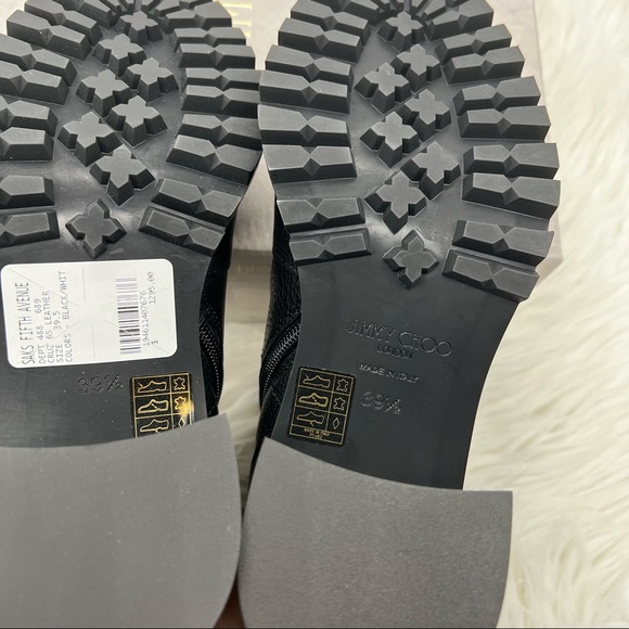 Jimmy Choo | Cruz Embellished Leather Combat Boots - Picture 13 of 14